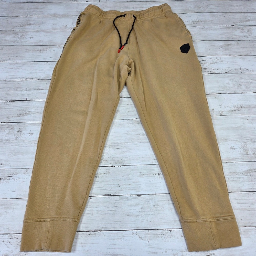 Nike Sweatpants Men‎ Large Tan LeBron James Strive For Greatness Fleece Joggers